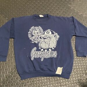 Tultex Blue Georgetown Crewneck Sweater